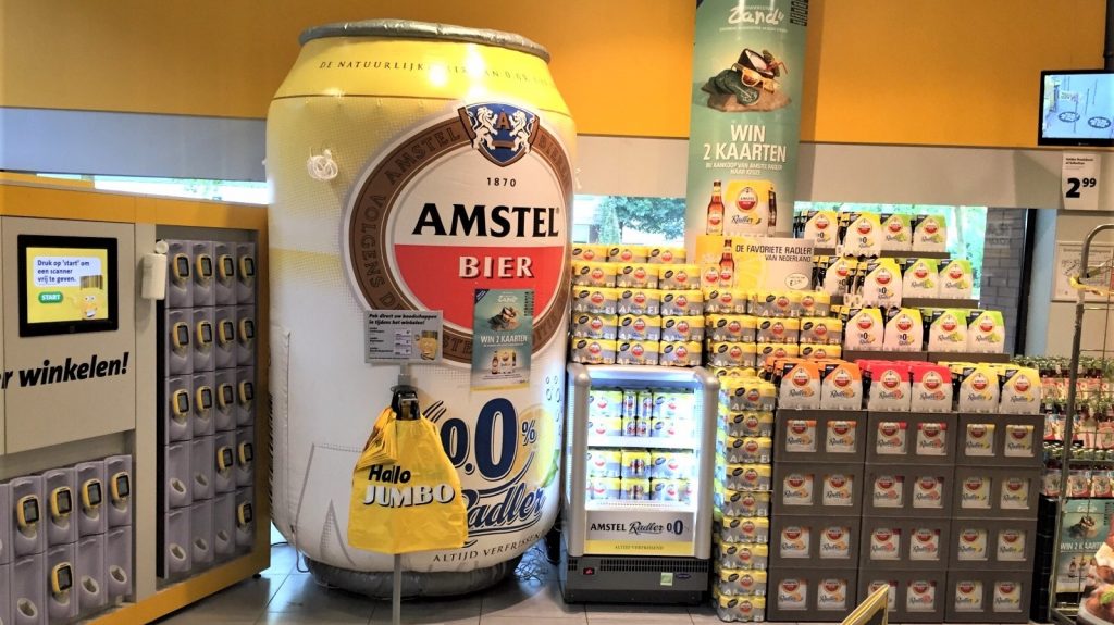 Opblaasbare blowups - Publi air Amstel Radler opblaasbaar blikje inflatable can - POS materiaal - retail displays, winkel displays, display reclame