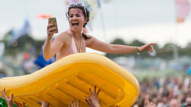 Beach balls and pool floats