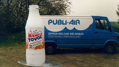 Vintage inflatable retro opblaasbare fles - Yovol - Publiair
